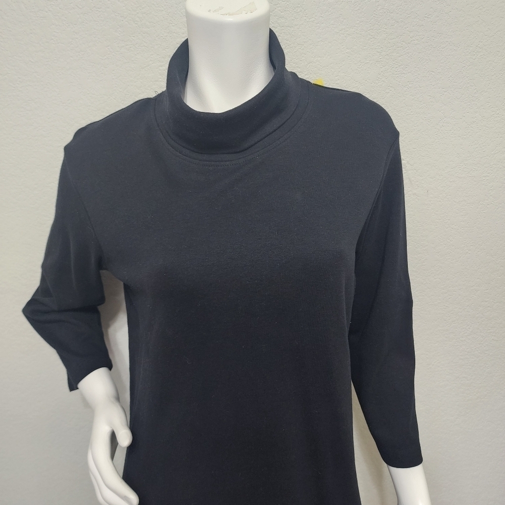 Piaza Italia Black Turtleneck Dress Size L - Picture 10 of 13